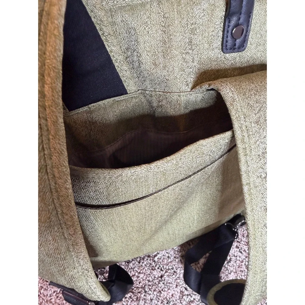 Sherpani Camden Convertible Backpack Tote Bag Olive Green Melange Missing Strap